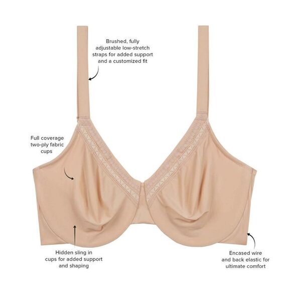 WACOAL NWT Seamless Perfect Primer Full Figure Underwire Bra 40D - Picture 5 of 6